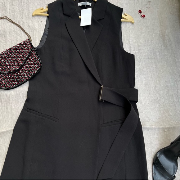 NWOT H&M Black Sleeveless Blazer - Picture 5 of 7